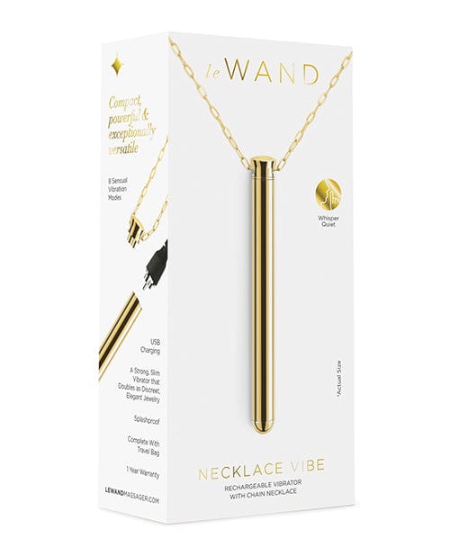 Le Wand Vibrating Necklace Gold Stimulators