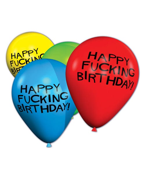 Little Genie Productions LLC Bachelorette & Party Supplies 11" Happy Fucking Birthday Balloons - Bag of 8