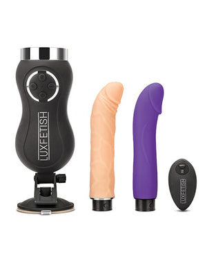 Lux Fetish Rechargeable Thrusting Compact Sex Machine w/Remote Sex Machines