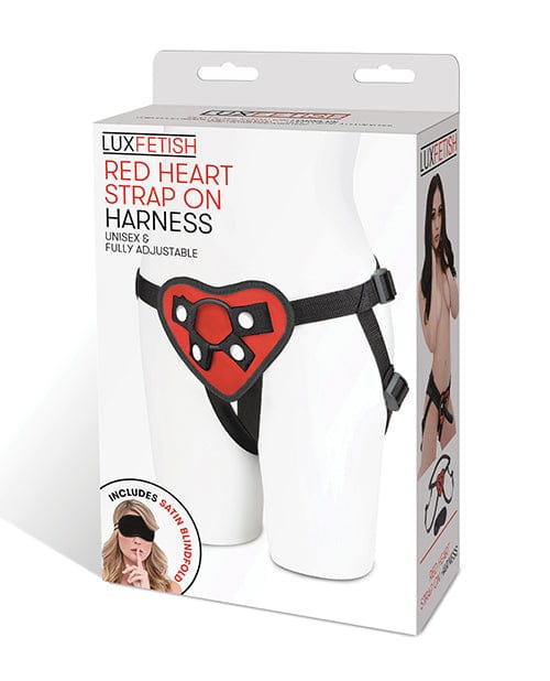 Lux Fetish Red Heart Strap On Harness Set Strap Ons
