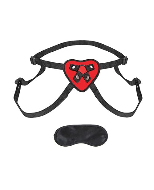 Lux Fetish Red Heart Strap On Harness Set Strap Ons