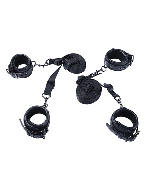 Luxury Bondage Bed Restraint Kit - Black Bondage Blindfolds & Restraints