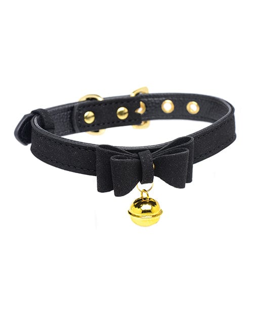 Master Series Golden Kitty Cat Bell Collar Black/gold Bondage Blindfolds & Restraints