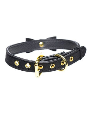 Master Series Golden Kitty Cat Bell Collar Black/gold Bondage Blindfolds & Restraints