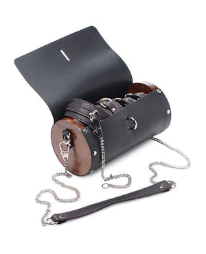 Master Series Kinky Clutch Black Bondage Set w/Carrying Case Bondage Blindfolds & Restraints