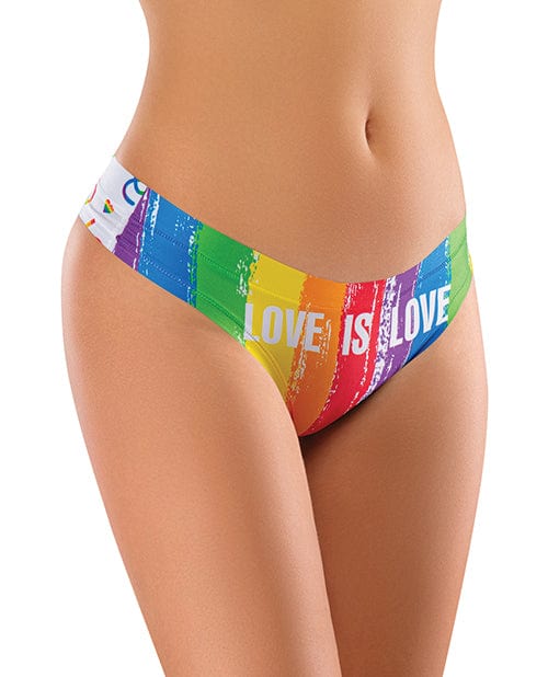 Mememe Pride Love Is Printed Thong Large Lingerie