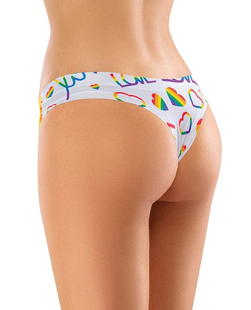 Mememe Pride Love Is Printed Thong Lingerie