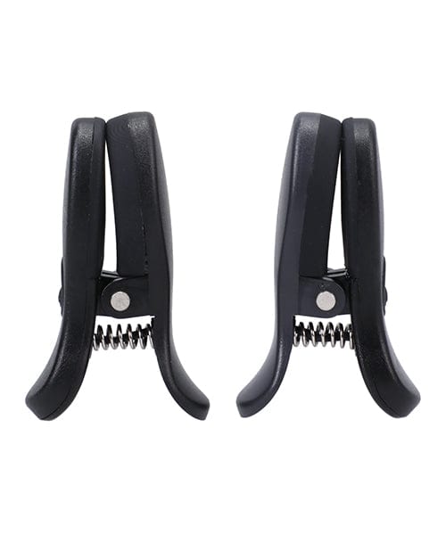 Merci Vibro Grippers Rechargeable Vibrating & Wireless Nipple Clamps - Black Bondage Blindfolds & Restraints