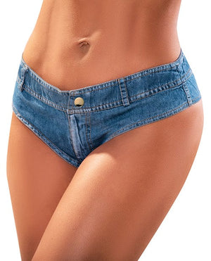 Micro Mini Solid Shorts Light Chambray Large Lingerie