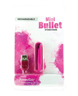 Mini Bullet Rechargeable Bullet - 9 Functions Pink Stimulators