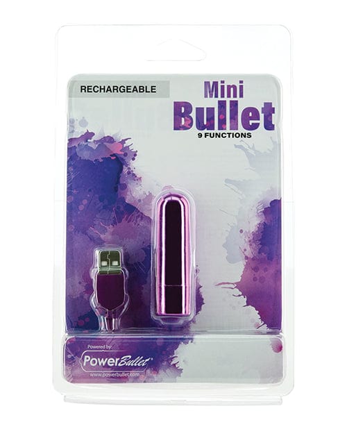 Mini Bullet Rechargeable Bullet - 9 Functions Purple Stimulators