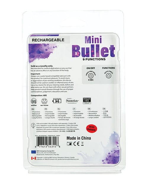 Mini Bullet Rechargeable Bullet - 9 Functions Stimulators