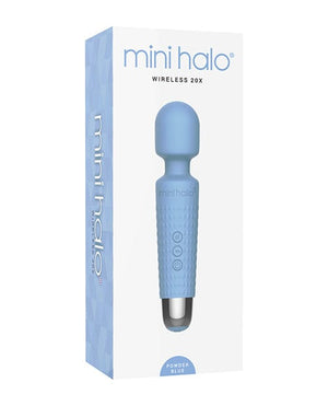 Mini Halo Wireless 20x Wand Powder Blue Massage Products