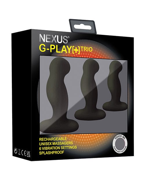 Nexus G Play Trio Rechargeable Massagers - Black Anal Products