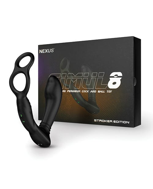 Nexus Simul8 Dual Anal & Perineum Cock & Ball - Black Penis Enhancement