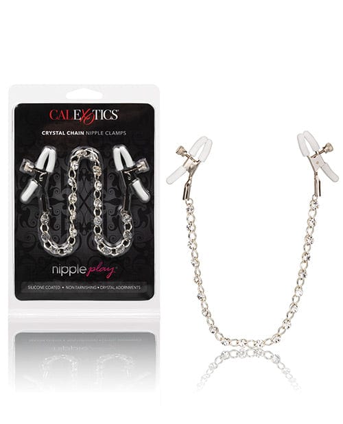 Nipple Play Crystal Nipple Clamps - Clear Bondage Blindfolds & Restraints