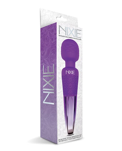 Nixie Rechargeable Wand Massager Purple Ombre Metallic Massage Products