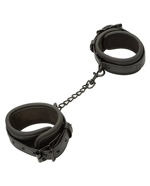 Nocturnal Collection Adjustable Ankle Cuffs - Black Bondage Blindfolds & Restraints