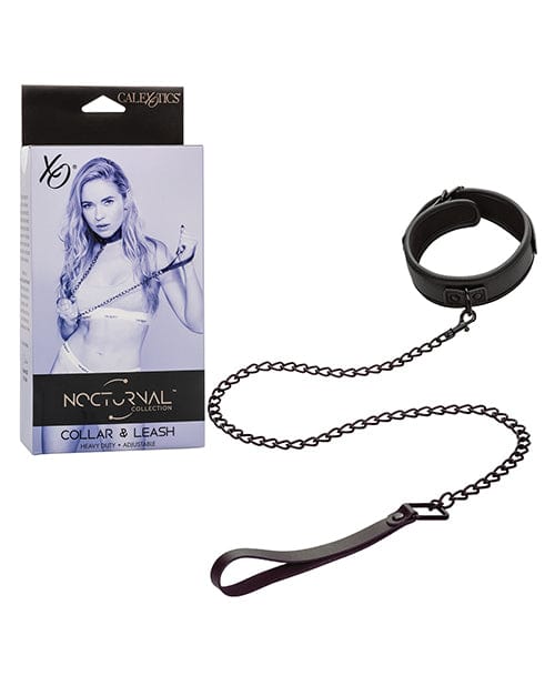 Nocturnal Collection Detachable Collar & Leash - Black Bondage Blindfolds & Restraints