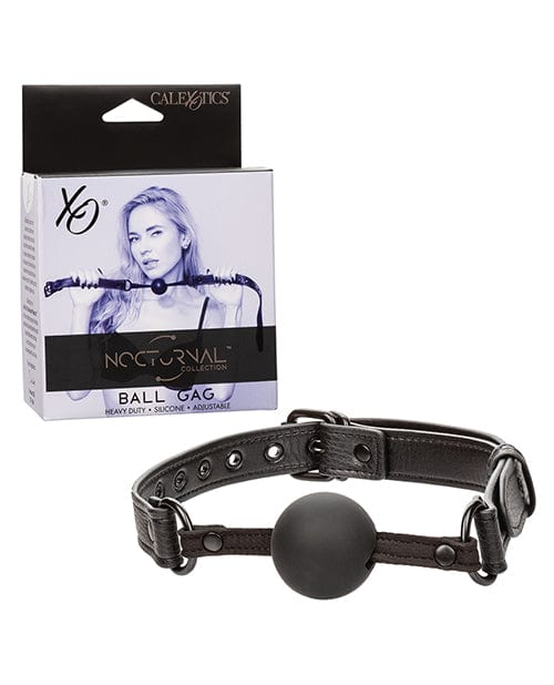 Nocturnal Collection Silicone Ball Gag - Black Bondage Blindfolds & Restraints