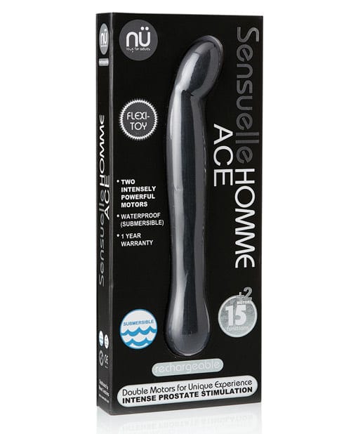 Nu Sensuelle Homme Ace Rechargeable Prostate Massager - Black Anal Products