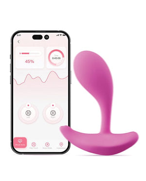 Oly App-enabled Wearable Clit & G Spot Vibrator - Pink Pink Stimulators