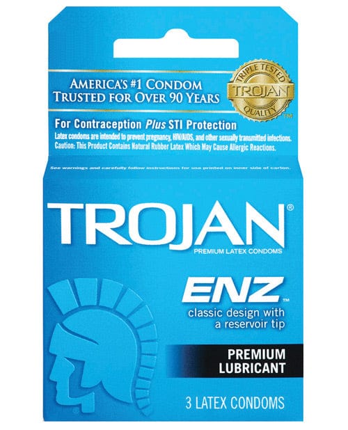 Paradise Marketing Condoms 3 Trojan Enz Lubricated Condoms