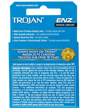 Paradise Marketing Condoms 3 Trojan Enz Lubricated Condoms