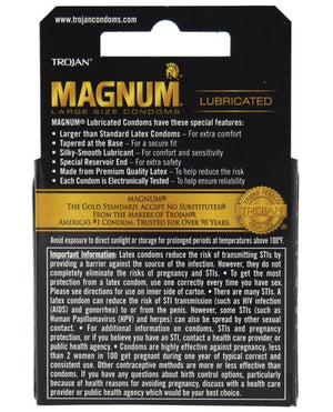 Paradise Marketing Condoms 3 Trojan Magnum Condoms