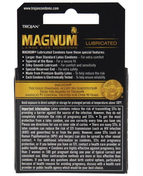 Paradise Marketing Condoms 3 Trojan Magnum Condoms