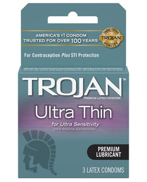 Paradise Marketing Condoms 3 Trojan Ultra Thin Condoms