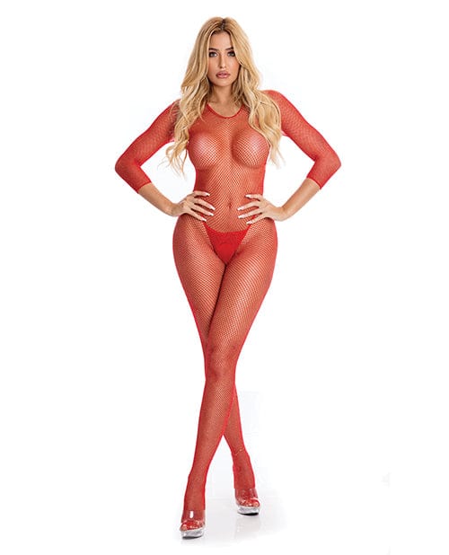 Pink Lipstick Risque Crotchless Bodystocking Red / Medium/Large Lingerie