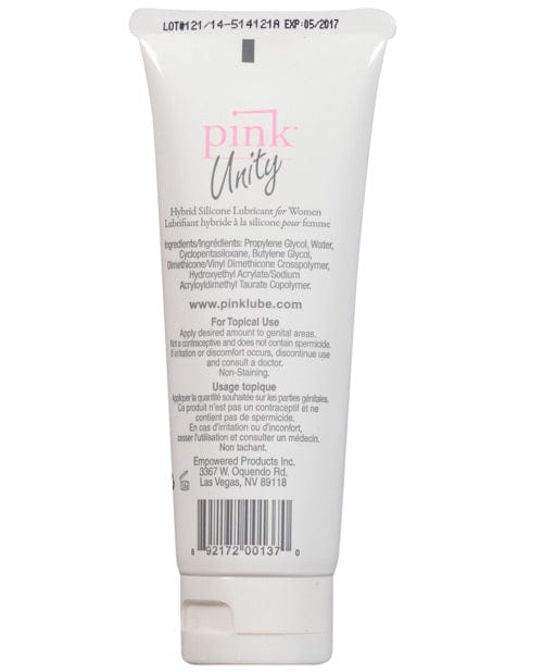 Pink Unity Hybrid Silicone Based Lubricant - 3.3 oz Tube Lubricants