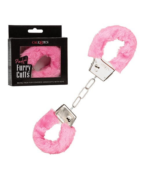 Playful Furry Cuffs Pink Bondage Blindfolds & Restraints