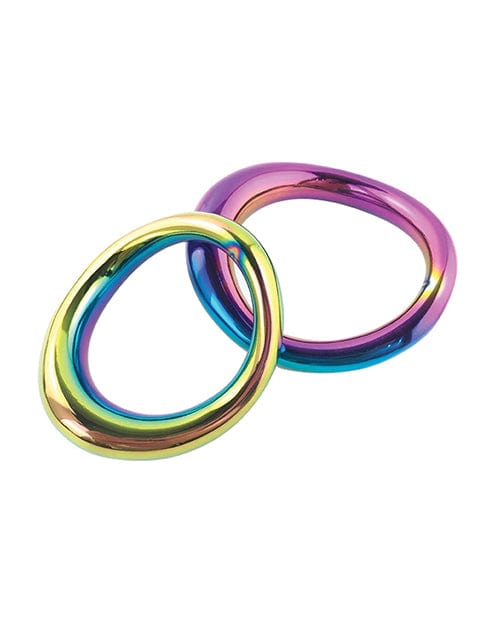 Plesur 1-3/4" Metal Cock Ring - Rainbow Penis Enhancement
