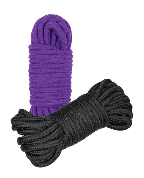 Plesur Cotton Shibari Bondage Rope 2 Pack Black/purple Bondage Blindfolds & Restraints