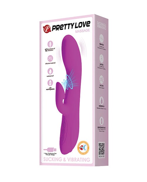 Pretty Love Flirt Sucking Rabbit - 12 Functions Vibrators