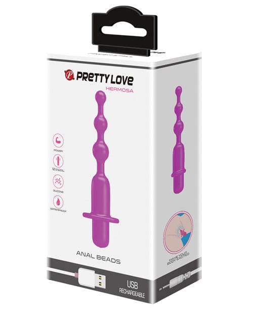 Pretty Love Hermosa Anal Beads Vibrator - 12 Function Fuchsia Anal Products