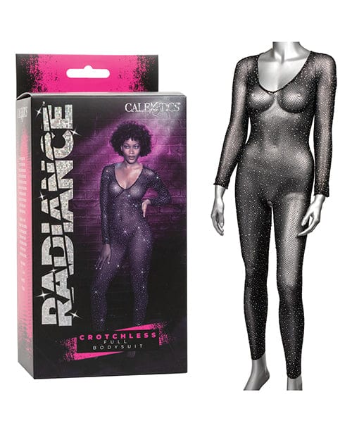 Radiance Crotchless Full Body Suit Black O/S Lingerie