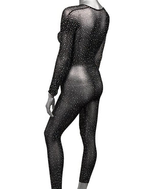 Radiance Crotchless Full Body Suit Black QN Lingerie - Plus/queen - Packaged