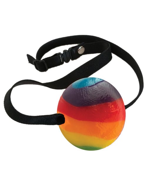 Rainbow Candy Ball Gag - Strawberry Bondage Blindfolds & Restraints