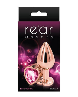 Rear Assets Rose Gold Heart Medium - Pink Anal Products