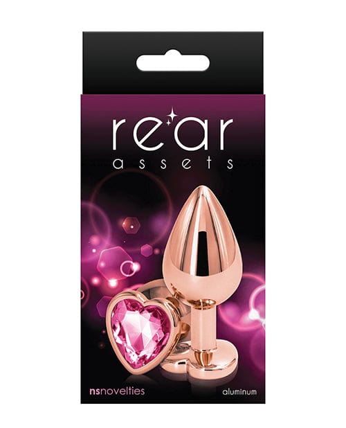 Rear Assets Rose Gold Heart Medium - Pink Anal Products