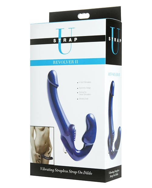 Revolver II Strapless Strap on G-Spot Dildo - Blue Strap Ons
