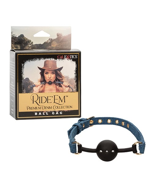 Ride 'Em Premium Denim Collection Ball Gag Bondage Blindfolds & Restraints