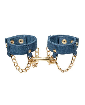 Ride 'Em Premium Denim Collection Wrist Cuffs Bondage Blindfolds & Restraints