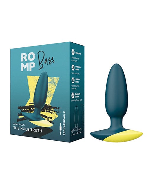 Romp Bass Vibrating Anal Plug - Teal Anal Products