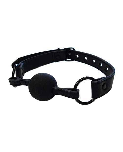Rouge Leather Ball Gag - Black with Black Bondage Blindfolds & Restraints