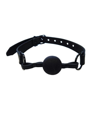 Rouge Leather Ball Gag - Black with Black Bondage Blindfolds & Restraints