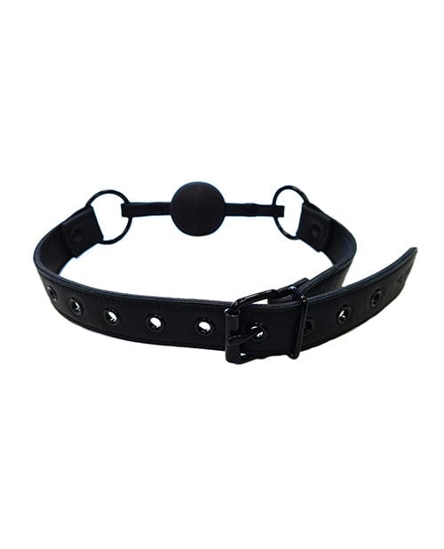 Rouge Leather Ball Gag - Black with Black Bondage Blindfolds & Restraints